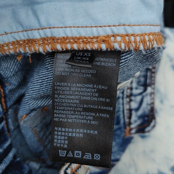 BDG Acid Wash Utility Jeans XS Urban Outfitters Front Pockets - Picture 3 of 6